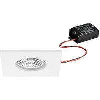 BRUMBERG LED recessed spotlight BB21, white, 85 x 85 mm, on/off, IP65