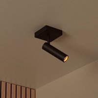Lucide Grado ceiling spotlight, length 10 cm, black, metal