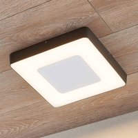 Lucande LED-utomhustaklampa Sora, kantig, sensor, IP54