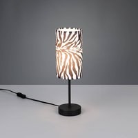 Reality Leuchten Bordslampa Zebara, svartvit, höjd 37 cm, metall