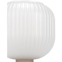 Bordlampe Dasmina, hvid/sandfarvet, glas, stål, E27