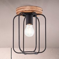 Brilliant Tosh ceiling light with FSC-certified wood