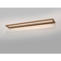 PURE LED-vägglampa Puro brons bredd 100cm aluminium dimmer