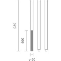 KLEWE solar light pole, anthracite, height 250 cm, aluminium