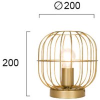 Viokef Zenith table lamp with a cage shape, gold