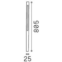 Ideallux Ideal Lux LED path light Jedi anthracite metal height 80.5 cm