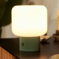 Lucande LED rechargeable table lamp Katrin Palme, green, glass