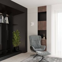 Euluna Isotta vägglampa, halvrund, vit