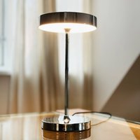 Dyberg Larsen Starlight LED table lamp, chrome, height 26 cm
