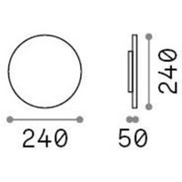 Ideallux Ideal Lux applique d'extérieur LED Punto anthracite Ø 24 cm, métal