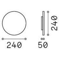 Ideallux Ideal Lux Utomhusvägglampa Punto antracit Ø 24 cm, metall