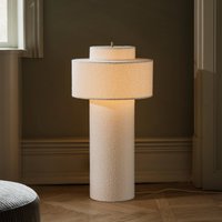 Globen Lighting Golvlampa Noah, vit, höjd 88 cm, textil