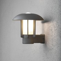 Konstsmide Heimdal aluminium outdoor wall light, silver grey