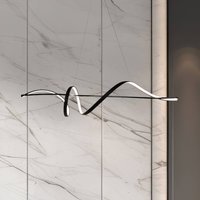 Milagro Lighting Sash LED pendant light, metal, black, 4,000 K