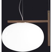 Lampa wisząca Oluce Alba 466 z metalowym dekorem, brązowa