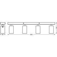 Reflektor sufitowy OSRAM OCTAGON, biały, 4-punktowa, GU10-LED 927 ściemniany
