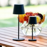 Konstsmide Lampe à poser LED rechargeable Vence, hauteur 32 cm, noir, IP54, USB