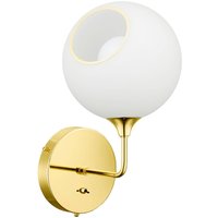 Design By US Vägglampa Ballroom Short, vit/guld, strömbrytare