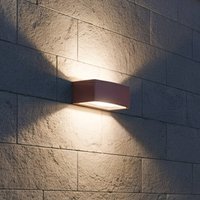 Ideallux Ideal Lux utomhusvägglampa Andromeda kaffe, bredd 22 cm, aluminium