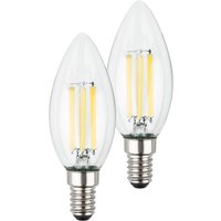 Briloner LED-lampa ljus E14 2,5W klar 3000K 525 lm energiklass 2er