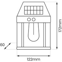 Milagro Lighting LED-utomhusvägglampa Filo, plast, svart, IP44