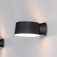 LOOM DESIGN LED wall light Cookie black aluminium Ø 15 cm
