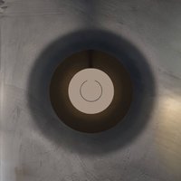 Knikerboker LED-vägglampa DoppioZero, brun/sahara, Ø 30 cm