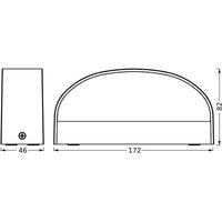 OSRAM LED-utomhusvägglampa ENDURA STYLE ILAY, mörkgrå, IP65