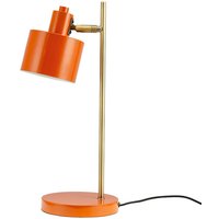Dyberg Larsen Tischlampe Ocean, orange/messing, Höhe 43 cm