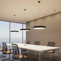 Arcchio LED-pendellampa Vanida, svart, Ø 60 cm, upp/ner