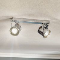 Euluna Canico downlight, 2-bulb, chrome