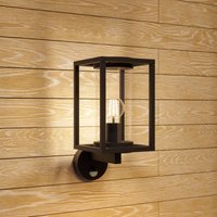 Lucande utomhusvägglampa Ferda, sensor, stående antracit IP44