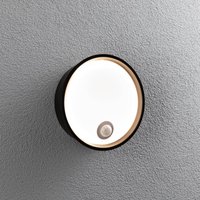 Paulmann Platomo LED-utomhusvägglampa sensor svart