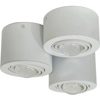 Reflektor sufitowy Lindby Jyla, biały, 3000 K, 3-punktowy, soczewka, GX53