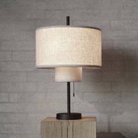 New Works Margin table lamp, beige, textile, Ø 36 cm, E27