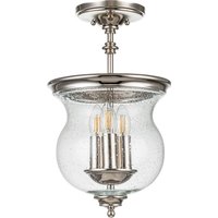 FEISS Suspension Pickering Lane à 3 lampes, nickel poli