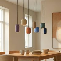 Lucande taklampa Narion, 7-ljus, färgstark, metall, GU10