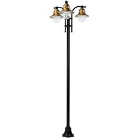 K.S. Verlichting lampadaire d'extérieur Toscane à 3 lampes, noir