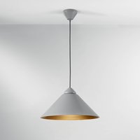 Luce Ambiente Design Big Bang hanging light, grey/gold, Ø 49 cm, metal