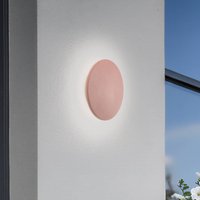 Nowodvorski Lighting Aria M LED wall light, brick red, aluminium, Ø 18 cm