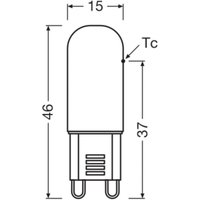 OSRAM LED-lampa stiftsockel G9 1,8 W klar 2 700 K