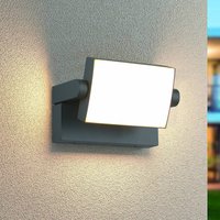 Trio Lighting KANSAS LED outdoor wall light, anthracite, width 20 cm, IP54
