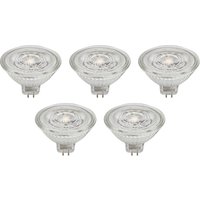 Prios GU5.3 LED bulb 4.9W 500lm 36° clear 840 set of 5
