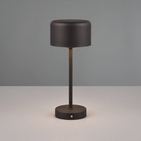 Reality Leuchten Jeff LED table lamp, matt black, height 30 cm, metal