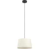 Hängeleuchte Febres, Ø 35 cm, schwarz/weiß, Stoff