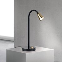 Orion Lampe à poser Dotty, laiton, hauteur 45 cm, pied, variateur d'intensité, GU10