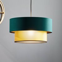 Maco Design Dorina hängande lampa, grön/guld Ø 40cm