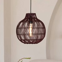 GOOD & MOJO Mendoza pendant light, red, Ø 35 cm, bamboo, E27