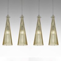 Selène Costa Rica pendant light, 4-bulb, amber