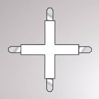 Molto Luce Cross connector for Volare two-circuit track, white